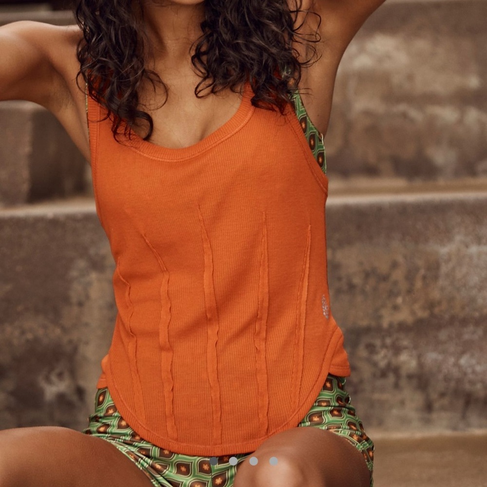 Free People Movement Mind Over Matter Tank Top Red Earth L